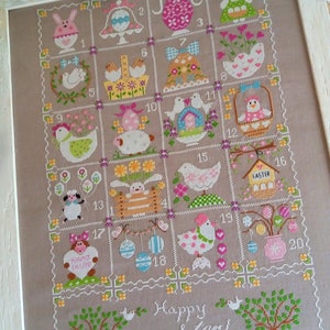 CROSS STITCH PDF Shabby Easter Calendar by Cuore e Batticuore