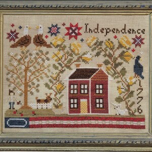 CROSS STITCH PDF Independence by Quaint Rose Needle Arts