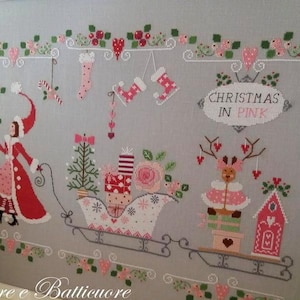PDF POINT DE CROIX Natale en rose par Cuore e Baticuore