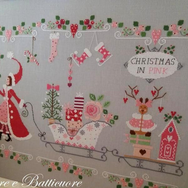 CROSS STITCH PDF Natale in Rosa by Cuore e Batticuore