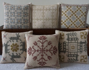 PDF de punto de cruz: Edredones y cuáqueros por La D Da