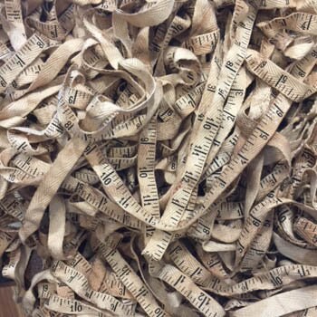 LADY DOT Twill Tape "Vintage Ruler" • 2 Consecutive Yards
