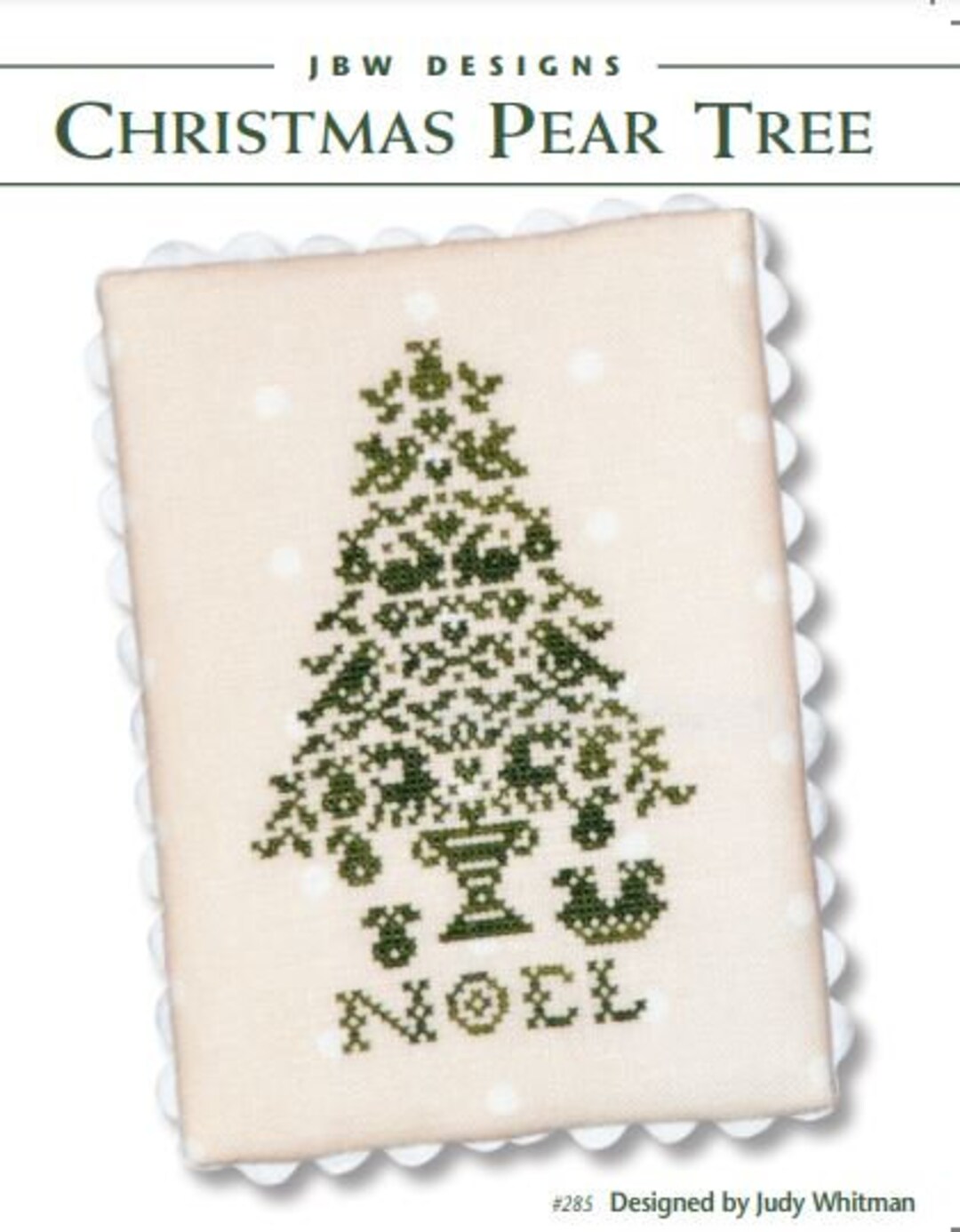 CROSS Stitch PDF Christmas Pear Tree by JBW Designs Etsy
