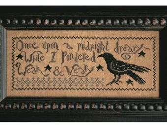 The Raven, La-D-Da, Cross Stitch Pattern, Digital Download PDF
