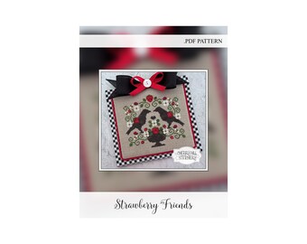 CROSS STITCH PDF Strawberry Friends by Cherry Hill Stitchery