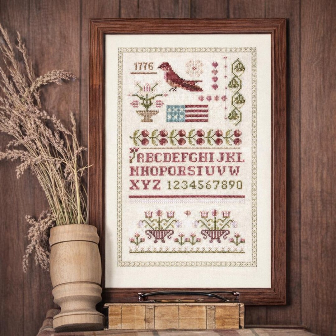 Patriotic 1776 Band Sampler by Samplersprimitives - USA 250th ...