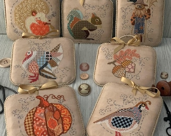 CROSS STITCH PDF Quirky Autumn by Twin Peak Primitives