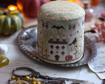 CROSS STITCH PDF Pumpkin Time Pin Drum by  Stitches Through the Years