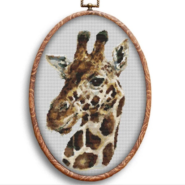 CROSS STITCH PDF Realistic Giraffe by Happy X Craft