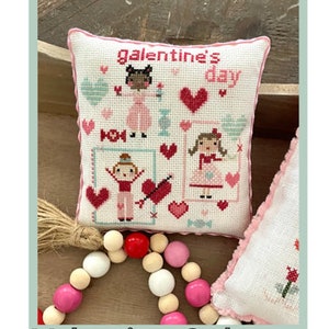 CROSS STITCH PDF Valentine Gals by Emily Call Stitching