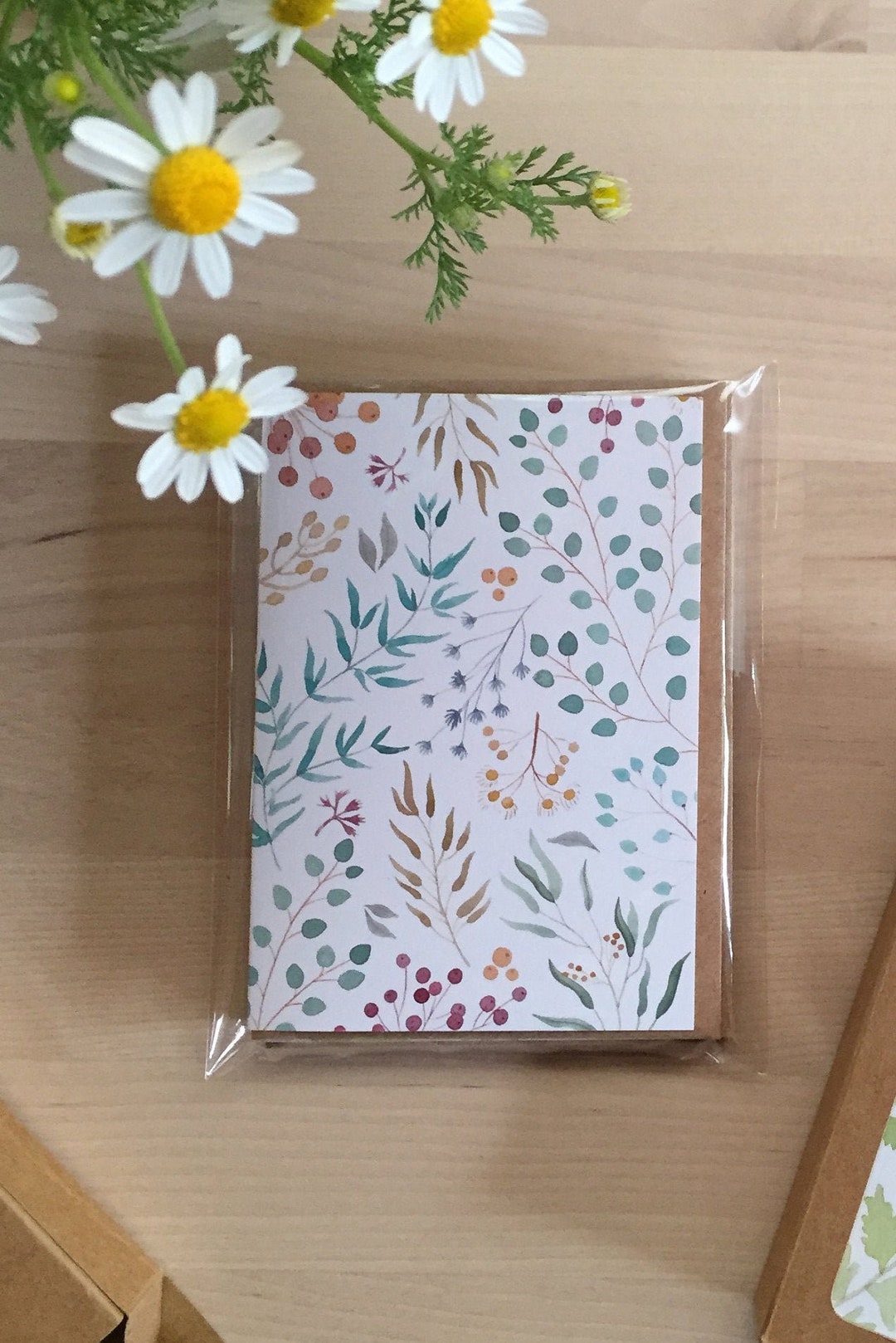 SET OF 4 Botanical Notecards Floral Watercolor Stationary - Etsy