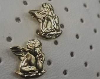 Pendientes de ángel de la guarda - Pendientes de ángulo dorado