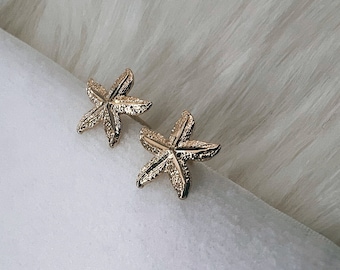 14k Star Fish Oorbellen, Star Post Oorbellen