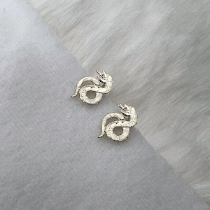 14k Snake Earring, Snake Studs