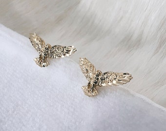 Boucle d’oreille Eagle 14k, boucle d’oreille Eagle Post