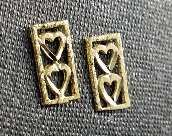 Boucles d’oreilles 14k Cinder Hearts, boucles d’oreilles Lover’s Hearts Post