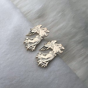 14k XL Angel Earring, Angel Studs