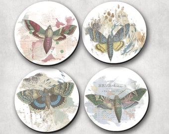 Butterfly Coasters, Drinks, Coster, Housewarming Gift, Cottage Gift