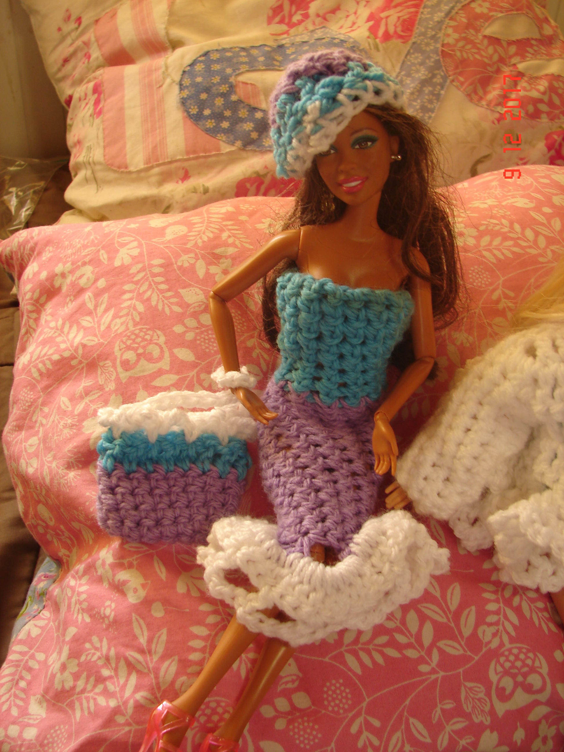 crochet barbie dress
