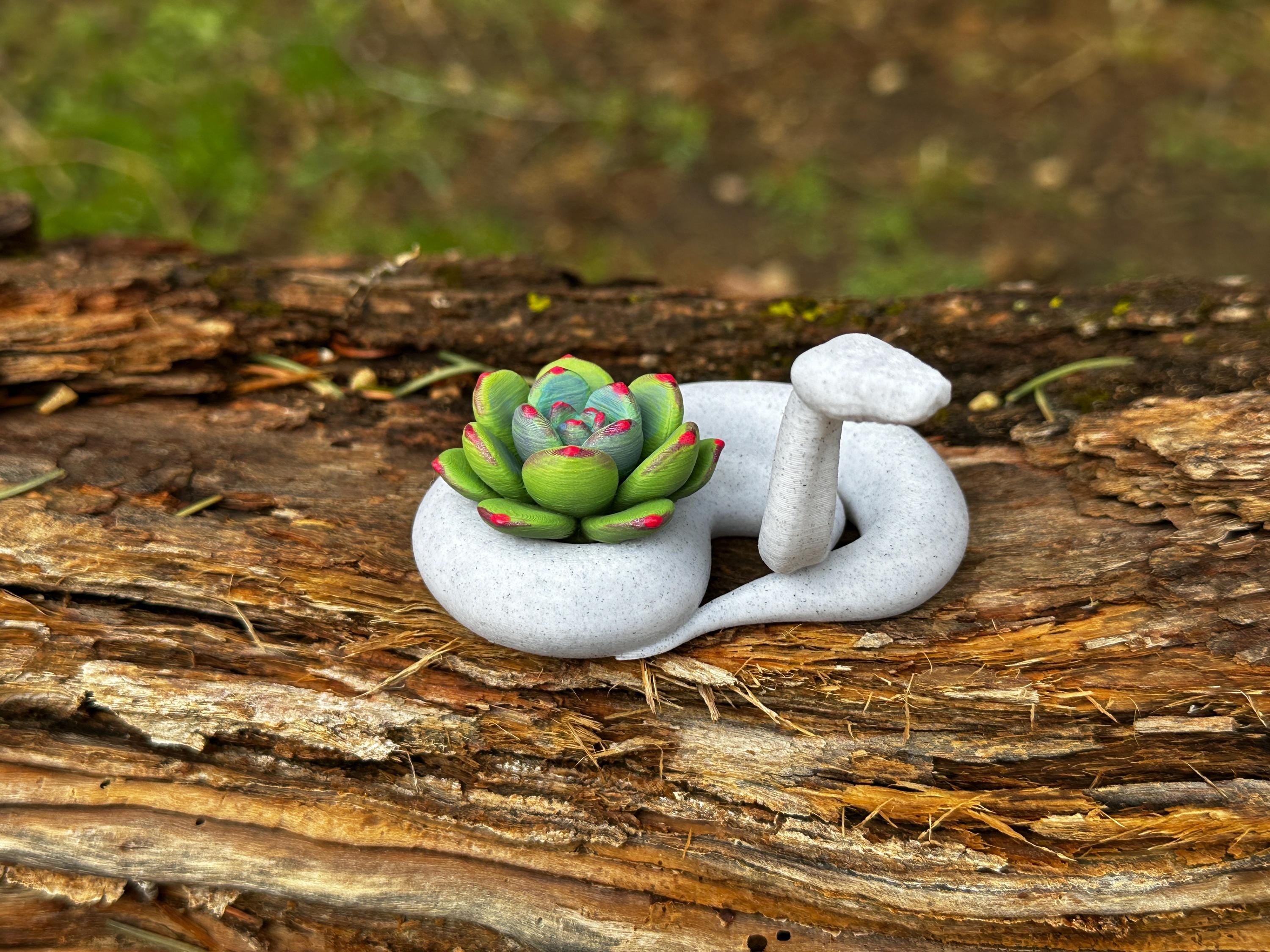 Ball Python “stone and Flower” Figurine Variety - Etsy