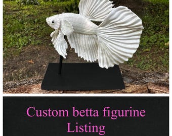 Figurine Betta 3D sur demande avec support amovible