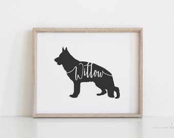 German Shepherd PERSONALISED DENIM PURSE GREAT LADIES KIDS NAMED GIFT PRESENT