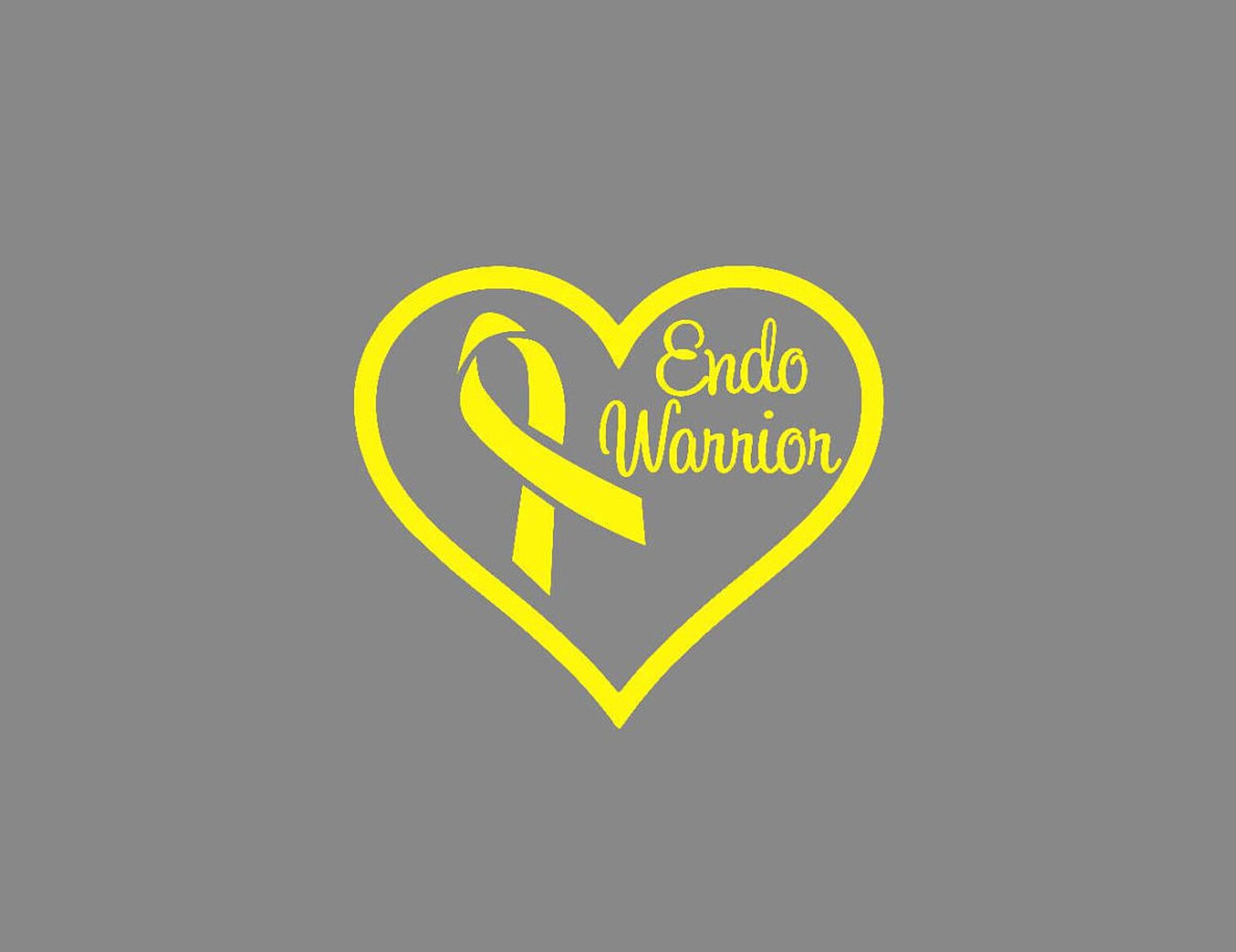 Endo Warrior Endometriosis Awareness Ribbon Vinyl Decal Endo Etsy