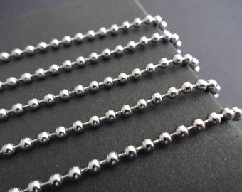 Chain Wholesale Stainless Steel Chains Loose Chain Hypoallergenic Solid Stainless Steel Ball Chain 1 5mm Chain 5 4 Yards5 Meter Chain Links Findings