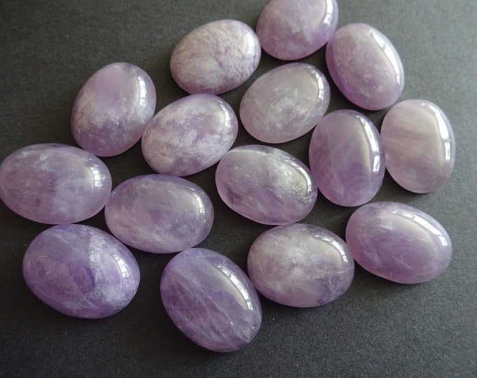 20x15mm Natural White Jade Gemstone Cabochon, Dyed, Light Purple Oval Cab, Polished Gem Cabochon, Natural Stone, Jade Stone, Colored Jade