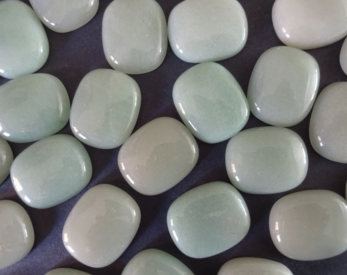 24x20mm Natural Oval Green Aventurine Gemstone Cabochon, Polished Gem Crystal, Natural Gemstone, Pretty Light Translucent Green Stone