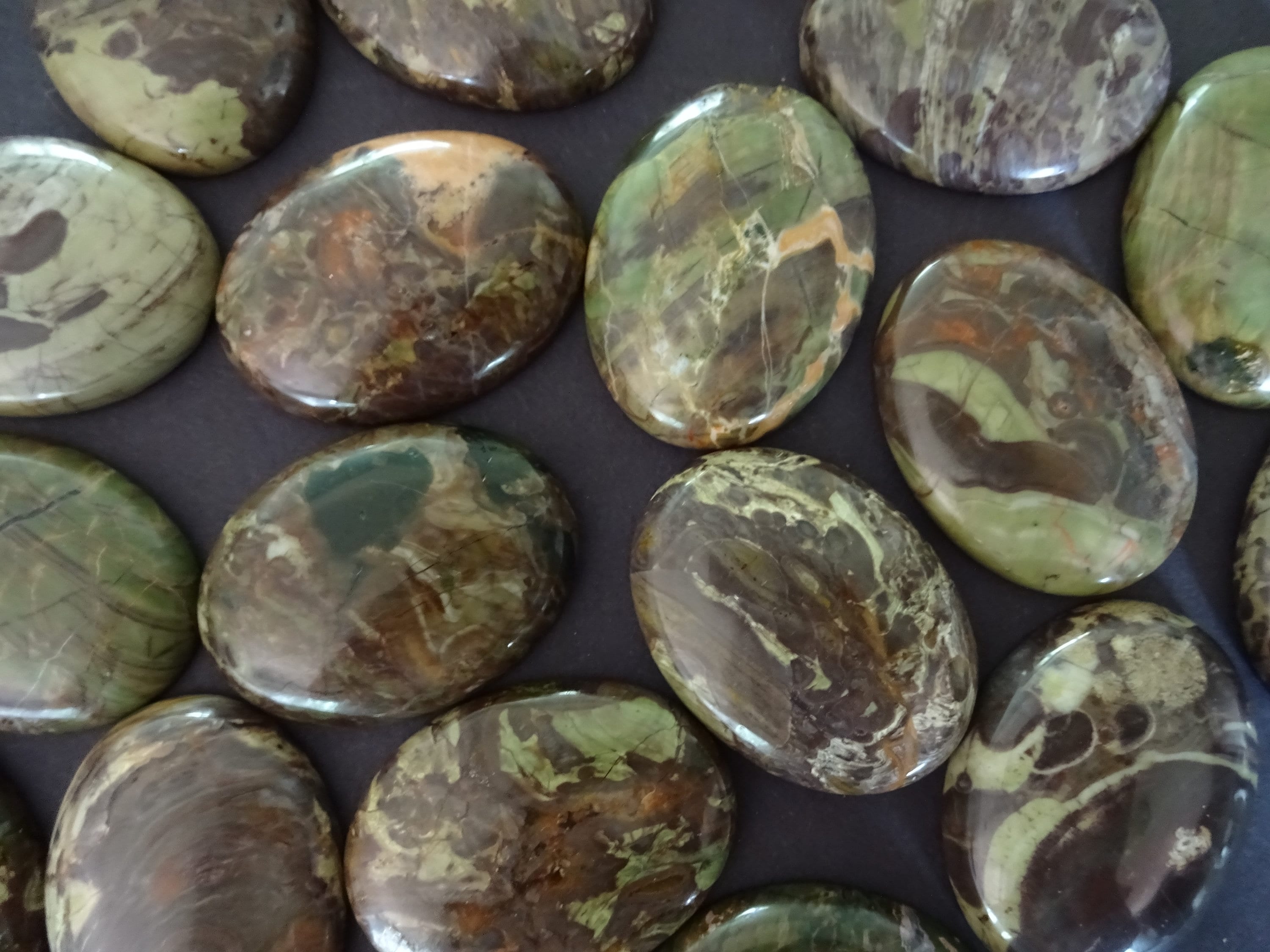 Natural Forest Green Jasper Gemstone - Oval Shape