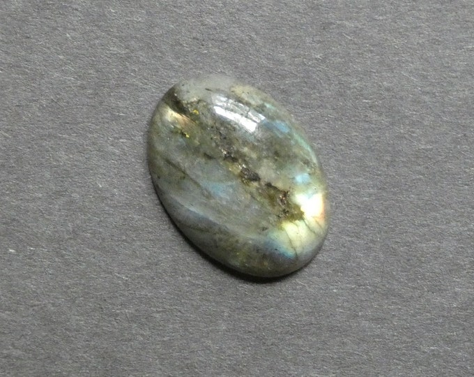 25x18x6mm Natural Labradorite Cabochon, Oval, One of a Kind, Gemstone Cabochon, As Seen in Image, Only One Available, Iridescent Labradorite