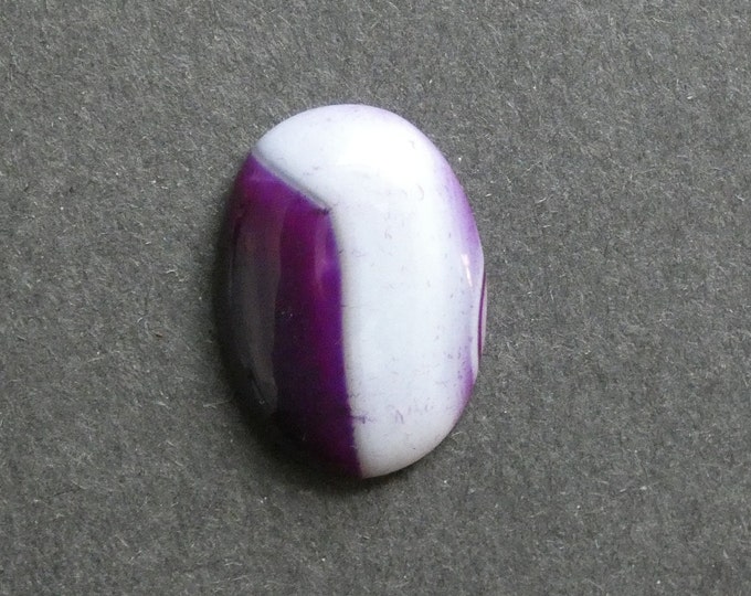 30x22x8.5mm Natural Striped Agate Cabochon, Oval, Purple, One Of A Kind, As Seen In Image, Only One Available, Striped Agate Cab, Unique Cab