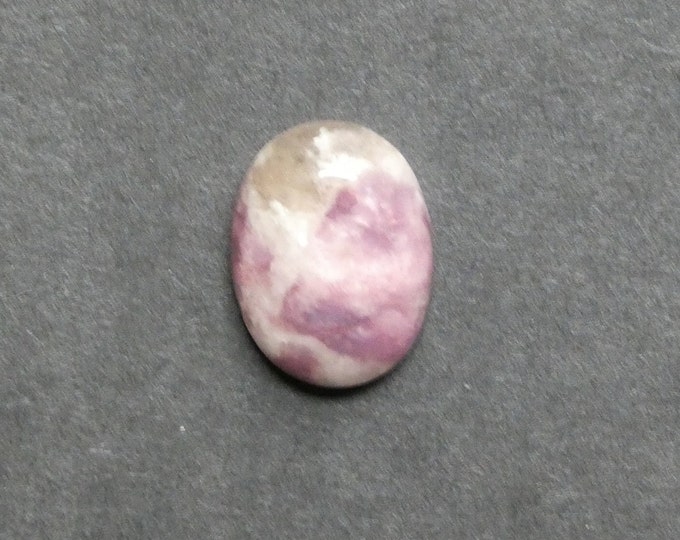 20x15x6mm Natural Lepidolite Cabochon, Gemstone Cabochon, One of a Kind, Purple, Large Oval, Only One Available, Unique Lepidolite Stone