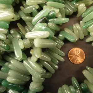 16 Inch 5-22mm Natural Green Aventurine Beads, About 100 Gemstone Beads, Polished Aventurine Crystal, Drilled 1mm Hole, Green Quartz image 7