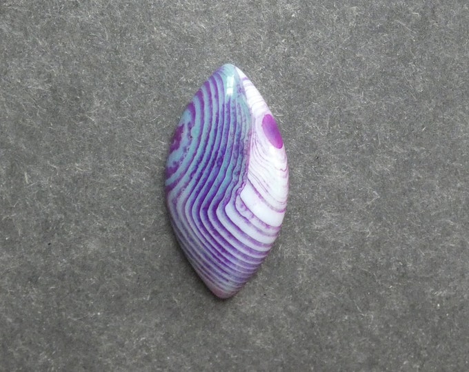 40x20mm Natural Brazilian Agate Cabochon, Horse Eye, Purple & Green, Dyed, Gemstone Cab, One of a Kind Only One Available, Brazilian Agate