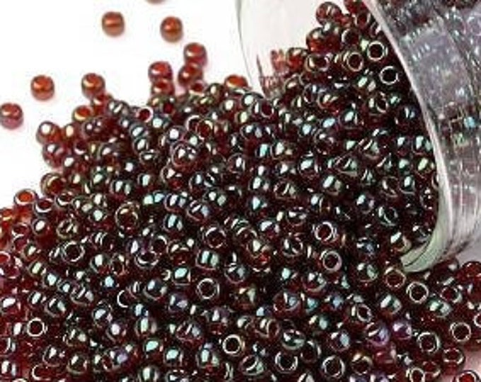 11/0 Toho Seed Beads, Gold Luster Rust (330), 10 grams, About 1110 Round Seed Beads, 2.2mm with .8mm Hole, Luster Finish