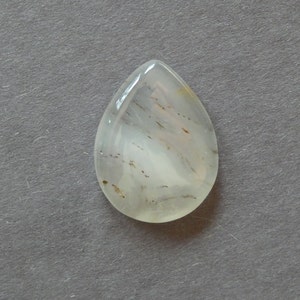 30x23mm Natural Dendritic Agate Cabochon, Teardrop Cabochon, One of a Kind, Only One Available, Gemstone Cabochon, Unique Agate Cabochon