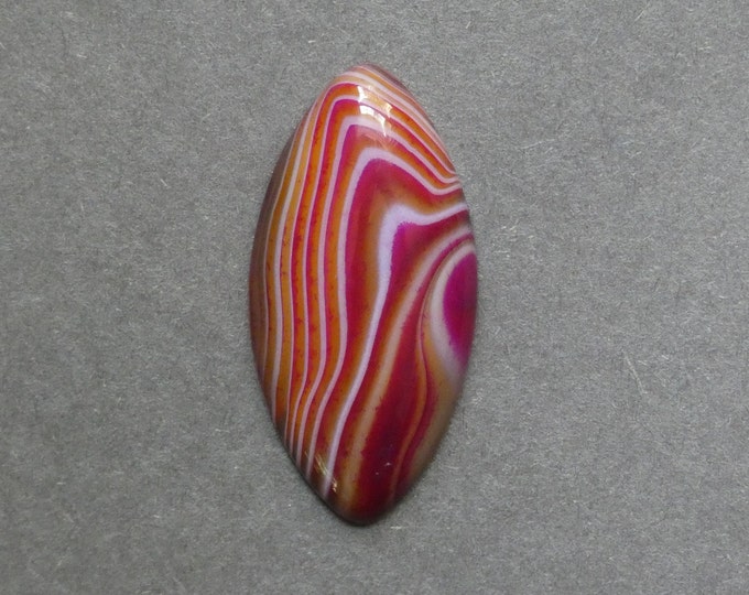 39x19mm Natural Brazilian Agate Cabochon, Yellow & Pink, One of a Kind, Only One Available, Horse Eye, Gemstone Cabochon,Brazilian Agate Cab