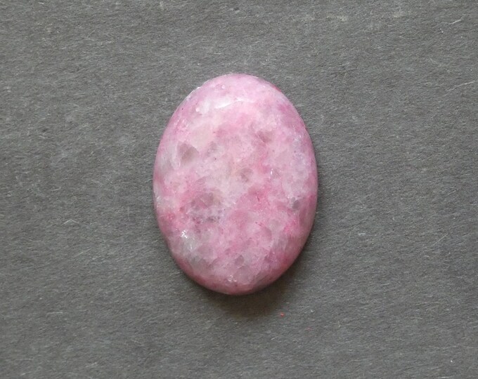 30x22x7.5mm Natural Calcite Cabochon, Gemstone Cabochon, Pink, Dyed, Large Oval, One of a Kind, Only One Available, Unique Calcite Stone