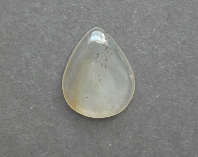 30x24x6mm Natural Dendritic Agate Cabochon, Teardrop Cabochon, One of a Kind, Only One Available, Gemstone Cabochon, Unique Agate Cabochon