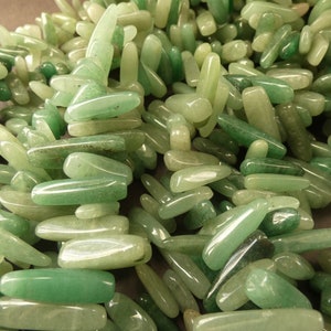 16 Inch 5-22mm Natural Green Aventurine Beads, About 100 Gemstone Beads, Polished Aventurine Crystal, Drilled 1mm Hole, Green Quartz image 8