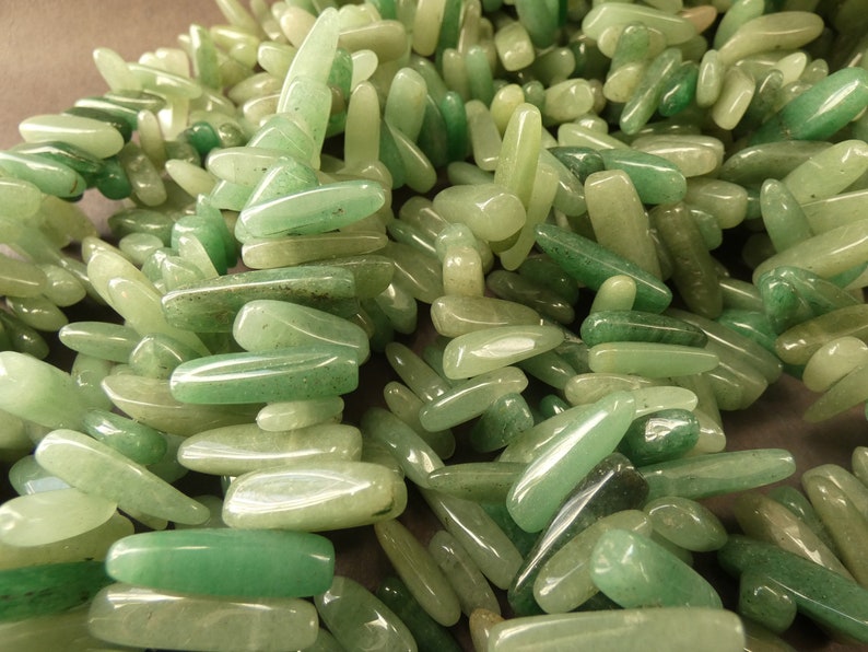 16 Inch 5-22mm Natural Green Aventurine Beads, About 100 Gemstone Beads, Polished Aventurine Crystal, Drilled 1mm Hole, Green Quartz image 8