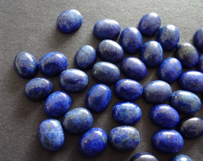 10x8mm Natural Lapis Lazuli Gemstone Cabochon, Dyed, Oval Cabochon, Polished Stone, Blue Stone Cabochon, Natural Gemstone, Mineral Stone
