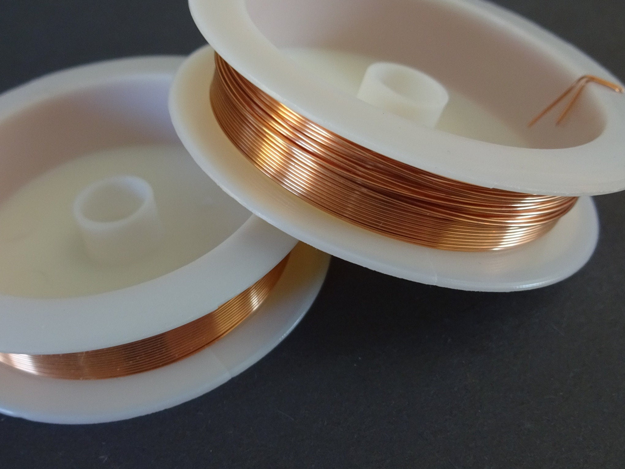 8 Meters of 0.5mm Copper Wire, Light Copper Color, 24 Guage Wire