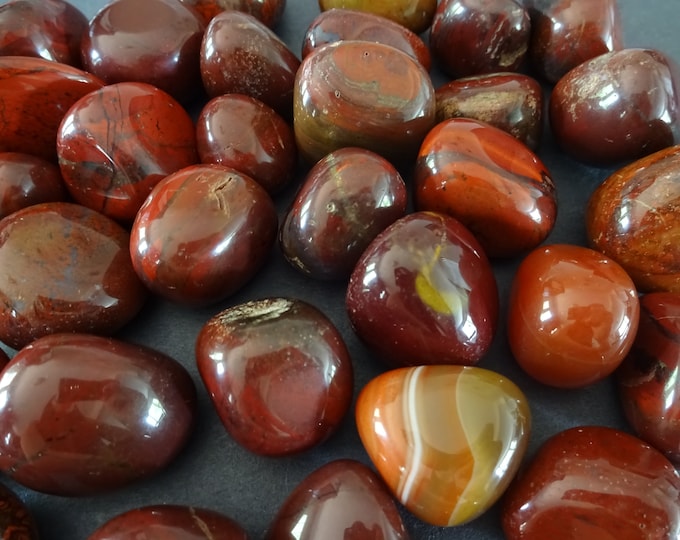 5 PACK Natural Brecciated  Jasper Stones, 12-28mm, Undrilled, Polished, No Holes, Lot Of Nuggets, Brecciated Jasper Nugget, Decorative Gem