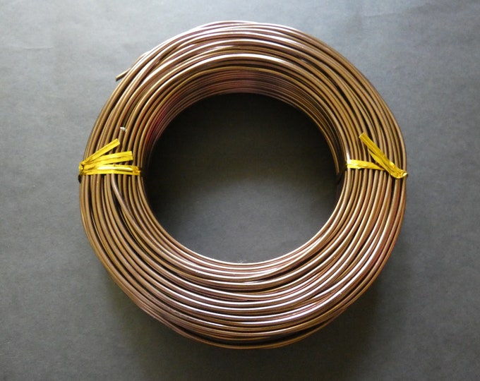 55 Meters Of 2mm Brown Aluminum Jewelry Wire, 2mm Diameter, 500 Grams Of Beading Wire, Brown Metal Wire For Jewelry Making & Wire Wrapping