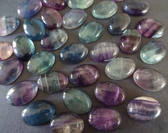 18x13mm Natural Fluorite Gemstone Cabochon, Oval Cabochon, Polished Gem, Large Cabochon, Natural Gemstone, Polished, Natural Stone