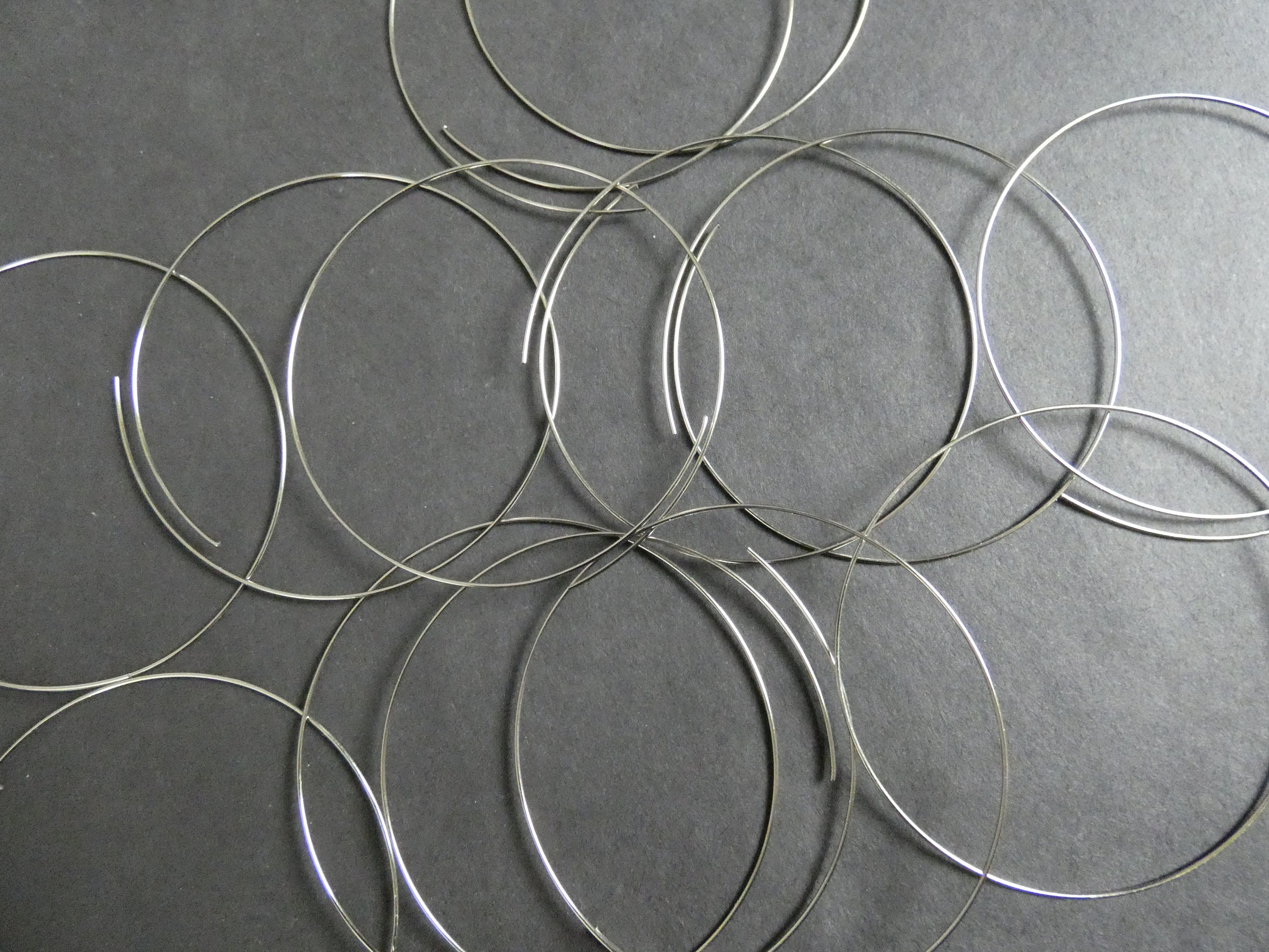 55mm Stainless Steel Memory Wire Bracelet Loop, Silver Color, Classic