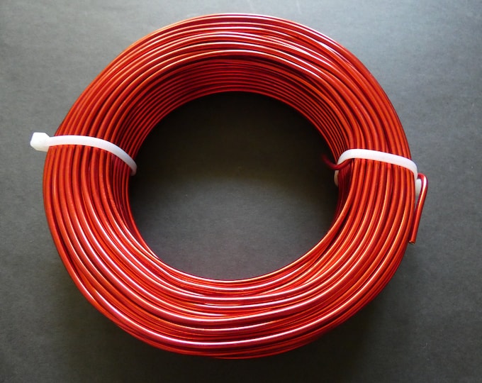 35 Meters Of 2.5mm Red Aluminum Jewelry Wire, 2.5mm Diameter, 500 Grams Of Beading Wire, Red Metal Wire For Jewelry Making & Wire Wrapping